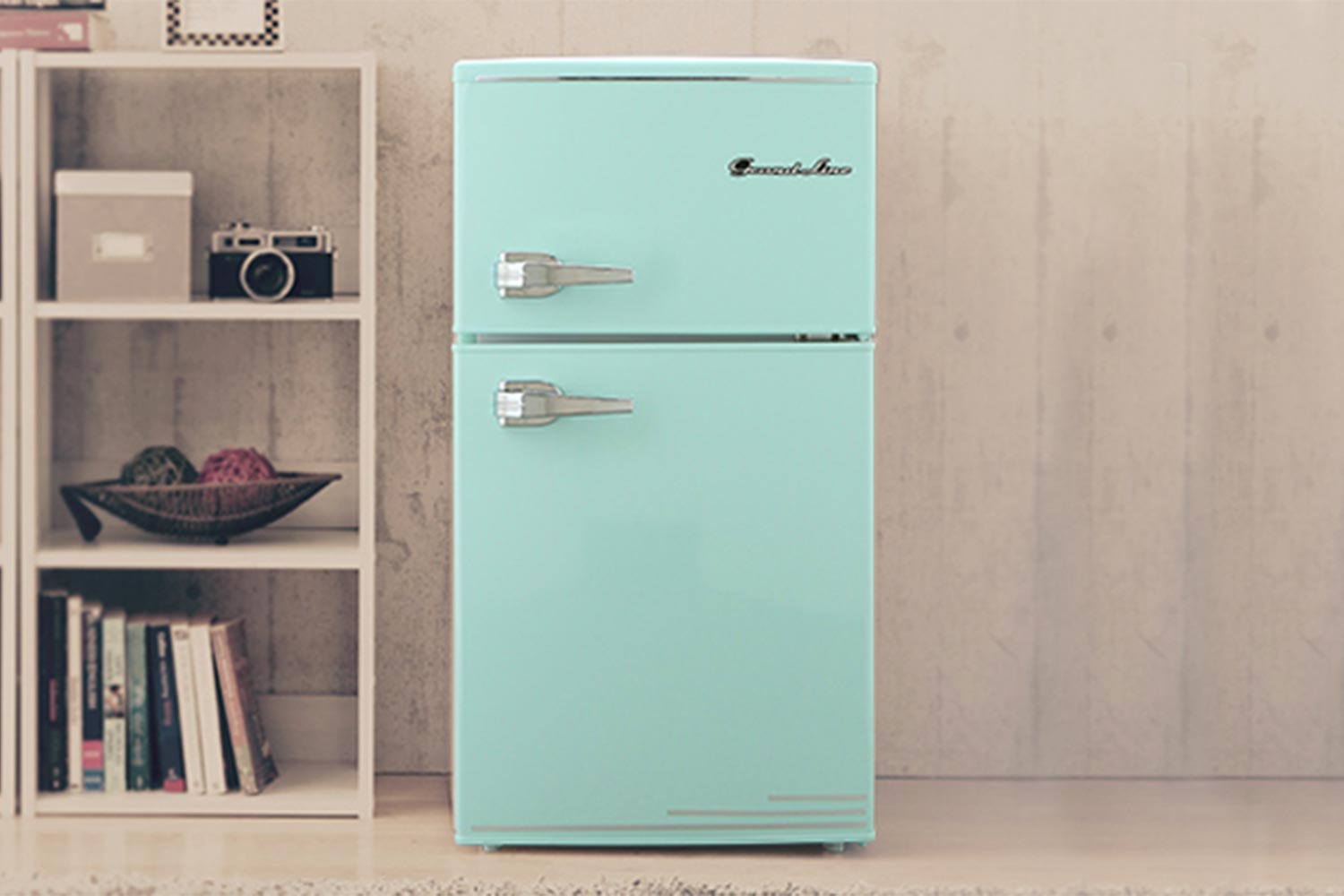 Grand Line レトロ冷凍冷蔵庫 85L 2ドア | レトロ感漂うデザイン冷蔵庫がキッチンをオシャレに彩ってくれる | MONOTE【モノート】
