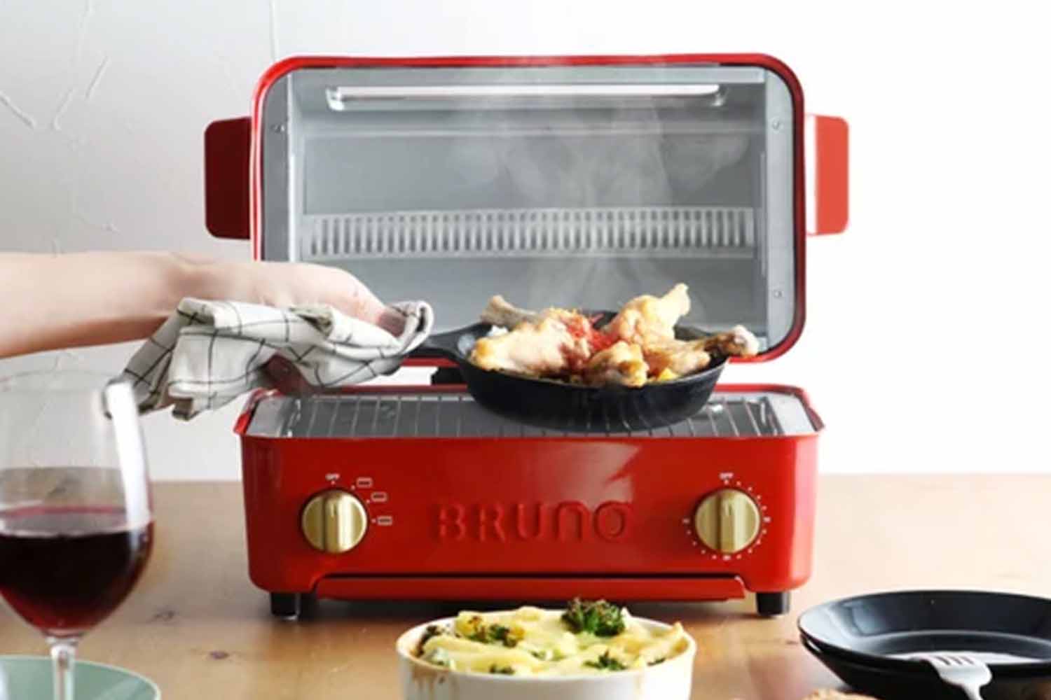BRUNO トップオープン式トースター＆グリル BOE033-RD